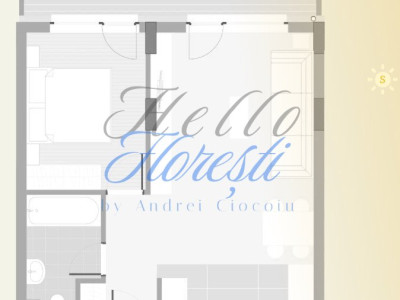 Apartament 2 camere, semifinisate, 45 mp, Zona Eroilor