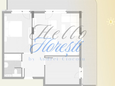 Apartament 2 camere, semifinisate, 55.5 mp, Zona Eroilor