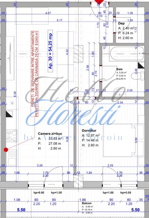Apartament 2 camere, finisat, 54 mp, Zona Terra