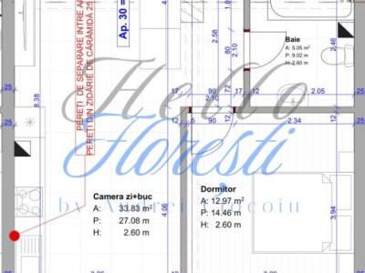 Apartament 2 camere, finisat, 54 mp, Zona Terra
