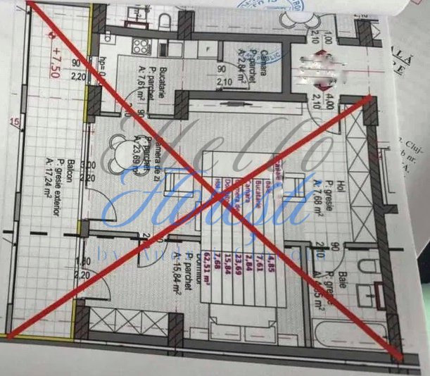 Apartament 2 camere,semifinisat, 62 mp, parcare subterana, Cartier Sopor
