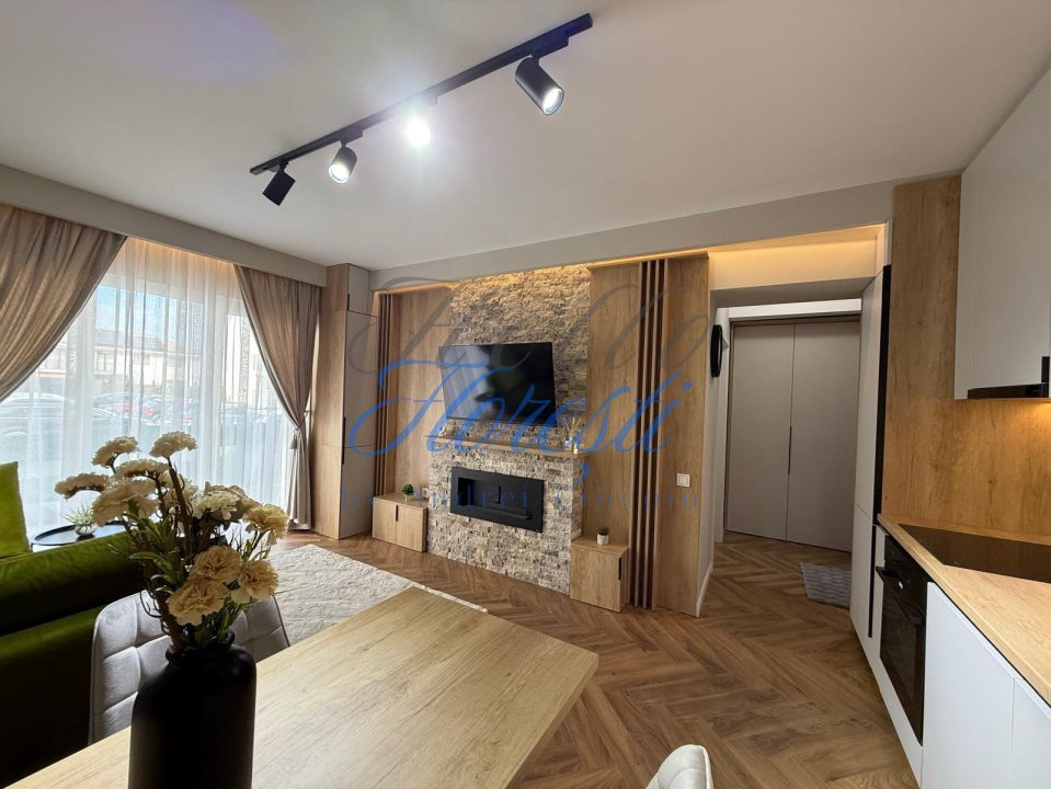 Apartament Ultrafinisat 2 camere cu gradina, mobilat utilat, 41 mp, Zona Terra