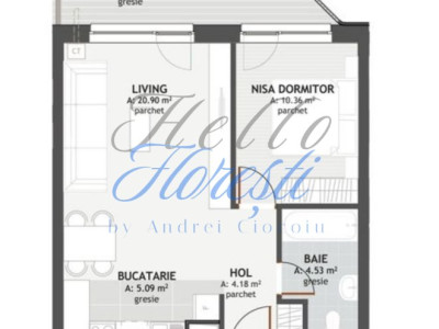 Apartament 2 camere 45mp, ansamblul Eroilor Residence