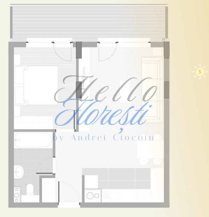 Apartament 2 camere, semifinisate, 45 mp, Zona Eroilor