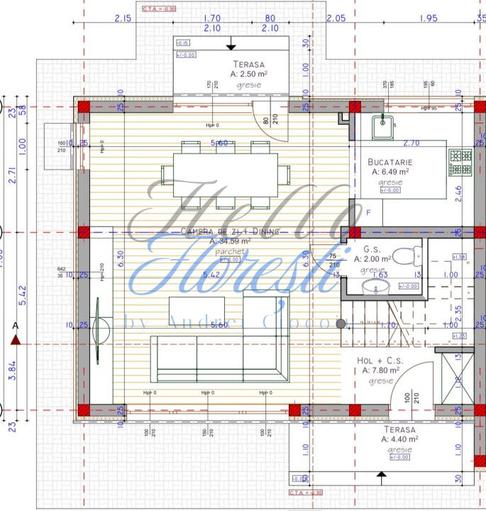 Duplex 130 mp cu gradina, semifinisat, Zona Sub Cetate