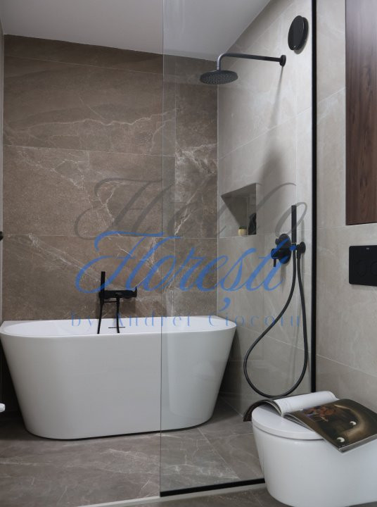 Apartament Ultrafinisat, 2 camere cu gradina, mobilat utilat, 50 mp, Zona Terra