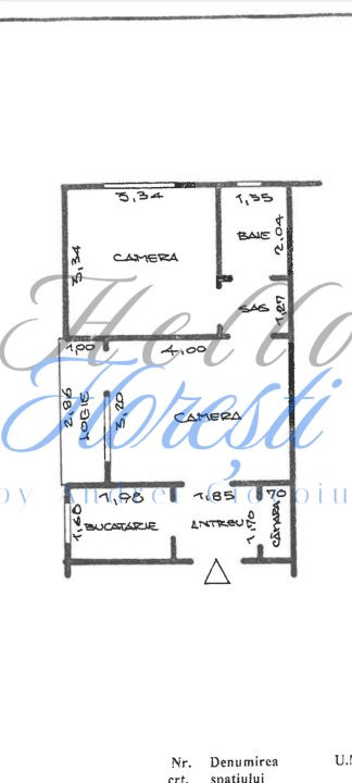 Apartament 2 camere, mobilat utilat, 40 mp, cartier Gheorgheni