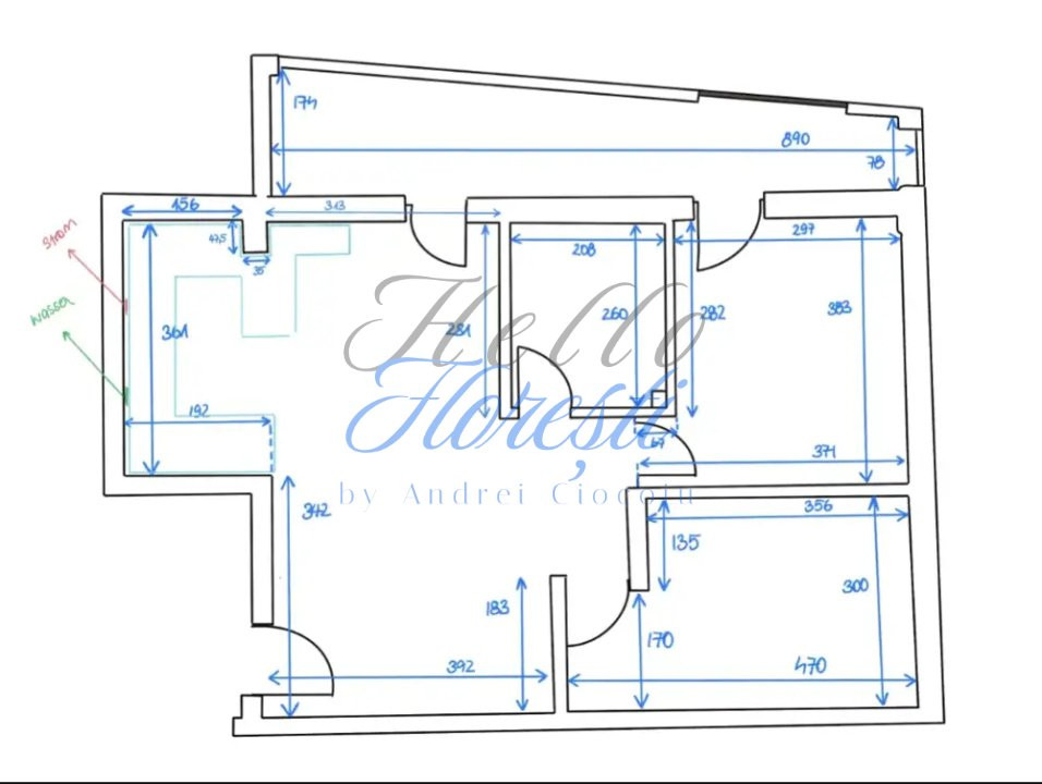Apartament 3 camere 64mp, zona Subcetate