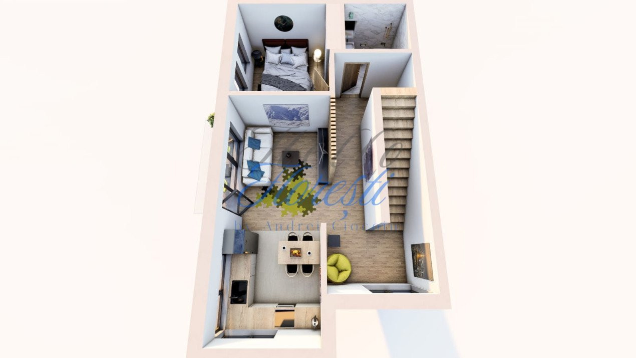 Apartament 4 Camere, Pe 2 Nivele, Semifinisat, 80 mp, Zona Ira