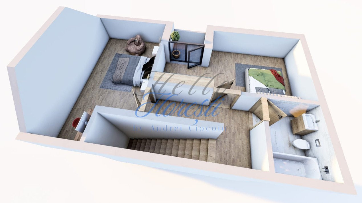 Apartament 4 Camere, Pe 2 Nivele, Semifinisat, 80 mp, Zona Ira