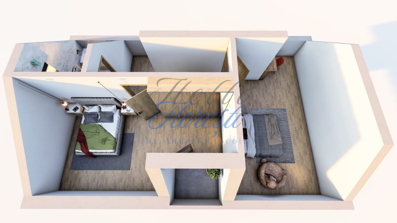Apartament 4 Camere, Pe 2 Nivele, Semifinisat, 80 mp, Zona Ira
