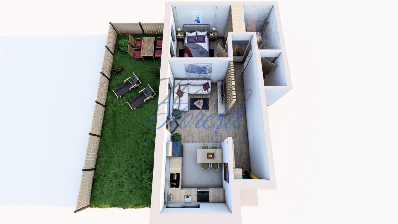Apartament 2 Camere, Semifinisat, 50 mp, Cu Gradina, Zona Ira