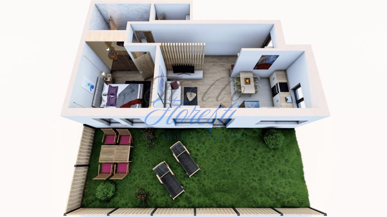 Apartament 2 Camere, Semifinisat, 50 mp, Cu Gradina, Zona Ira