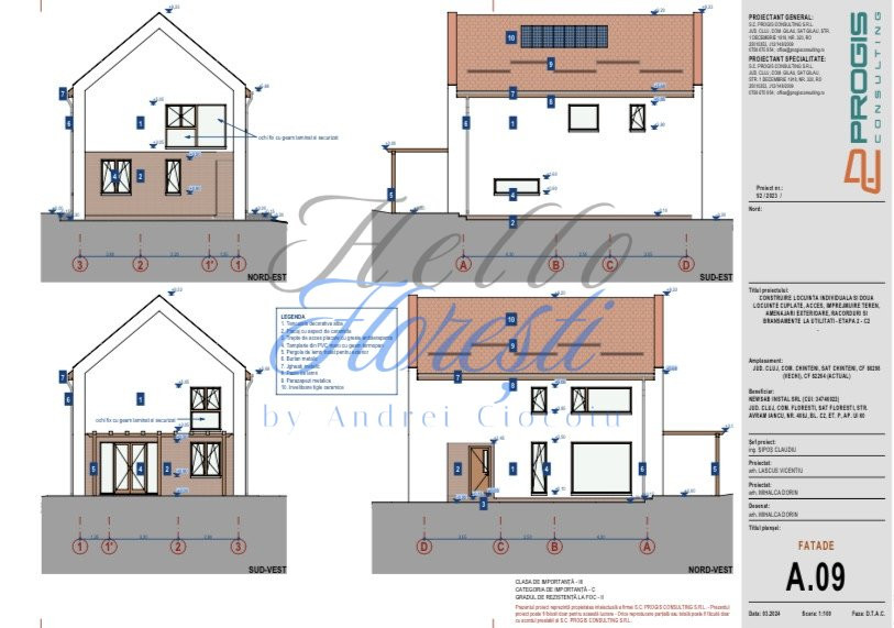 Casa 120 mp semifinisată P+1, zona centrală Chinteni