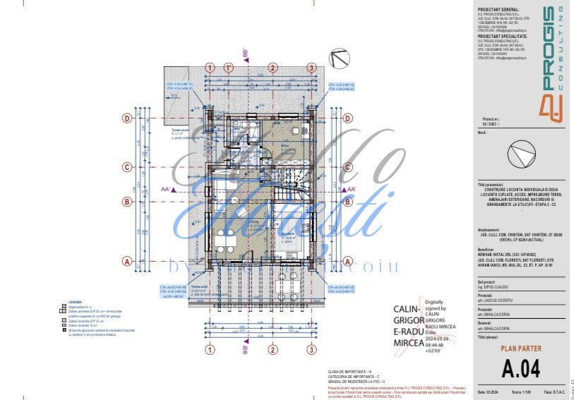 Casa 120 mp semifinisată P+1, zona centrală Chinteni