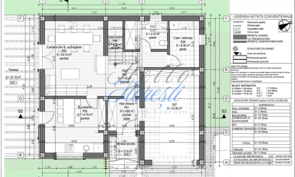 Casa semifinisata, 160 mp, teren 330 mp – Baciu, aproape de Spitalul Medicover