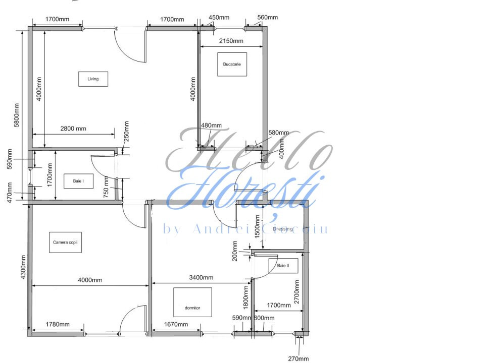 Apartament 3 camere - 81 mp utili - zona Eroilor, Floresti!
