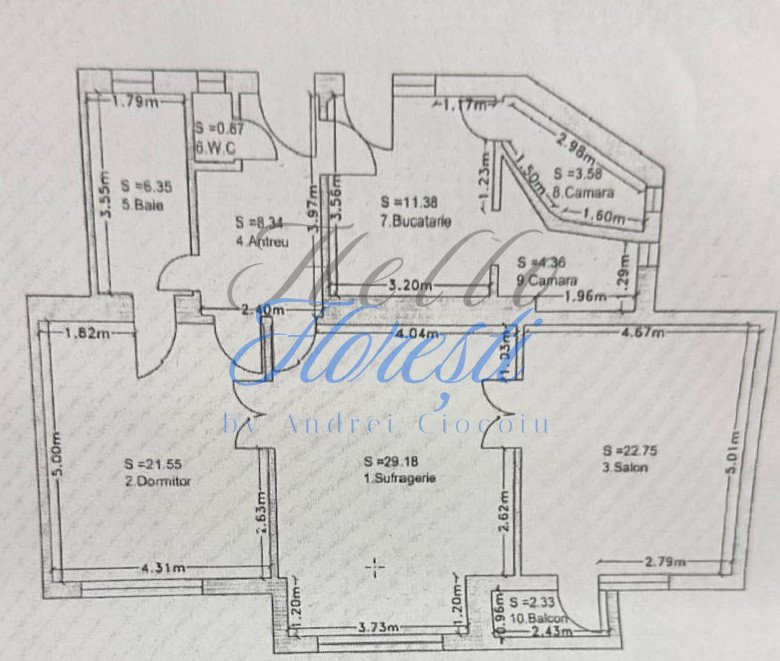 Apartament 3 camere, 108 mp, zona Piata Mihai Viteazu