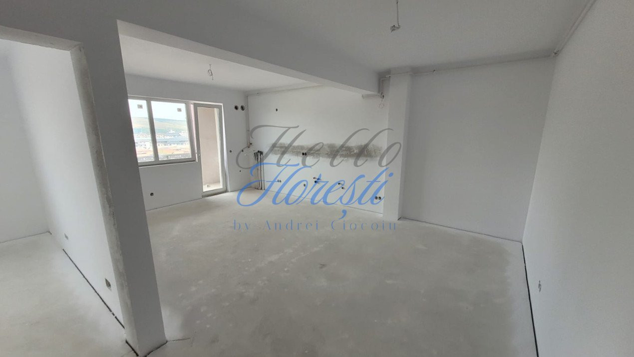 Apartament de 2 camere, 45 mp, semifinisat, zona Teilor