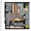 Apartament 1 camera, 43,50 mp, loc. Baciu