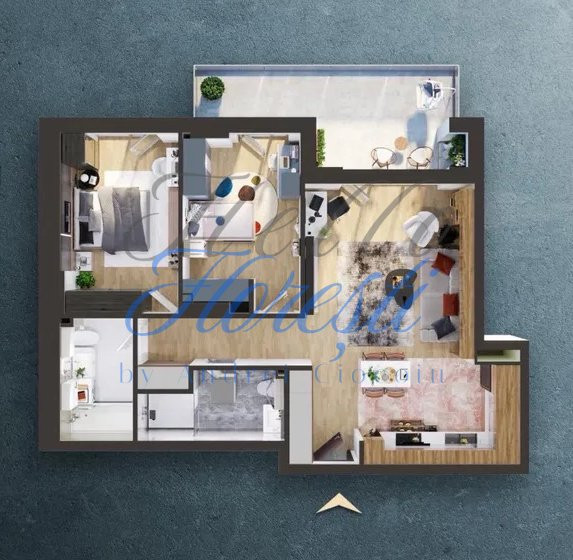 Apartament 3 camere, 81mp, zona Iris ansamblu nou