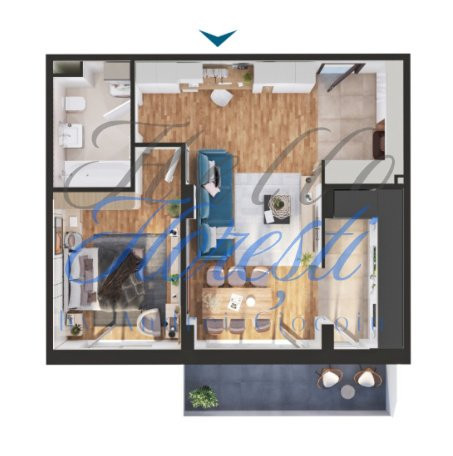 Apartament 2 camere 58mp, Zona Iris