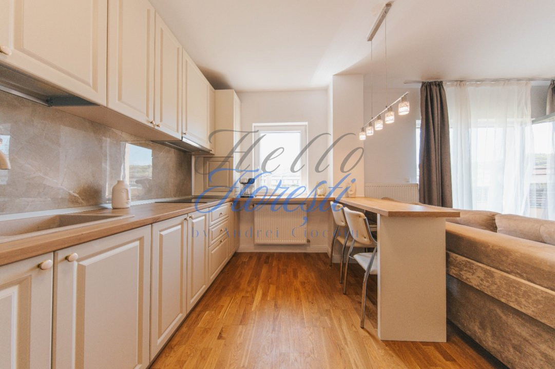 Apartament de 2 camere, 45,1 mp. terasa 49.5 mp. zona Terra Floresti