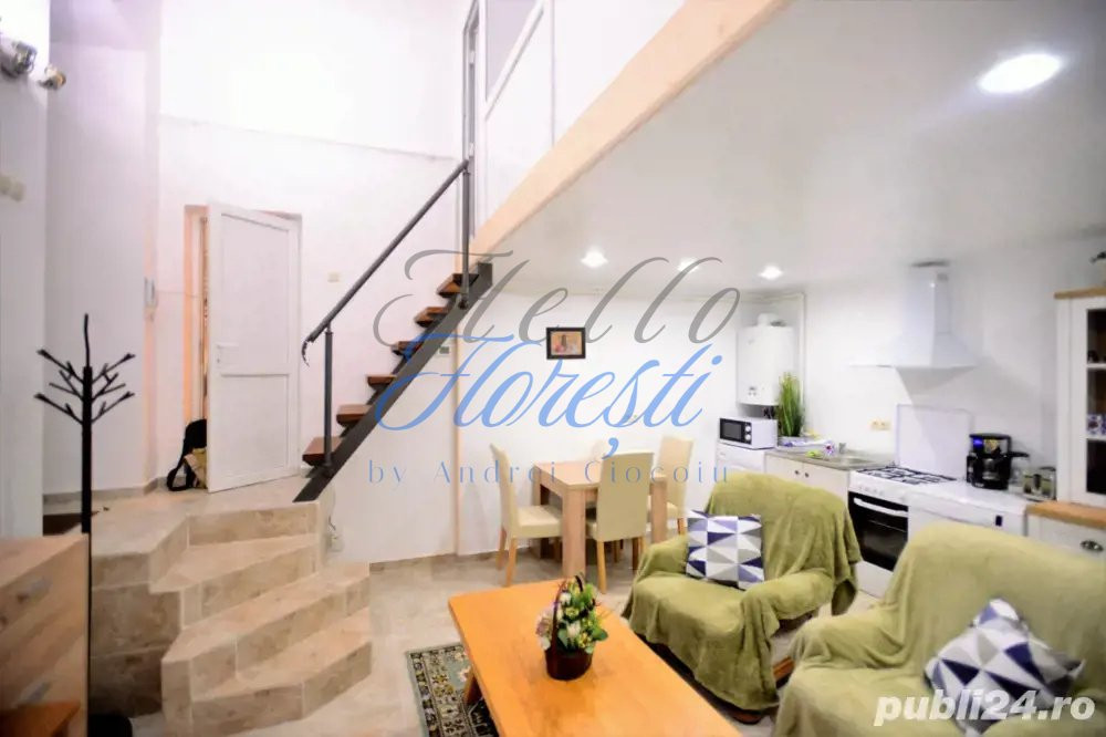 Apartament de 2 camere pe doua nivele, 40mp, CENTRU