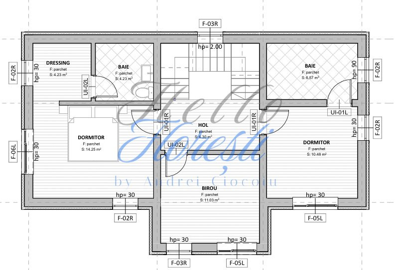 Casa individuala, 5 camere Semifinisat, 117mp, Zona Dezmir | Cluj