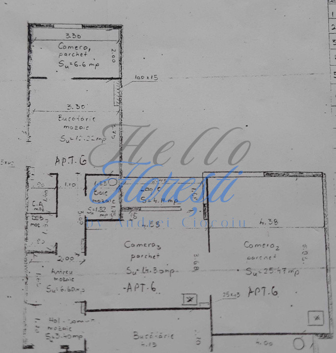 Apartament 3 camere, 73 mp, zona Centrala