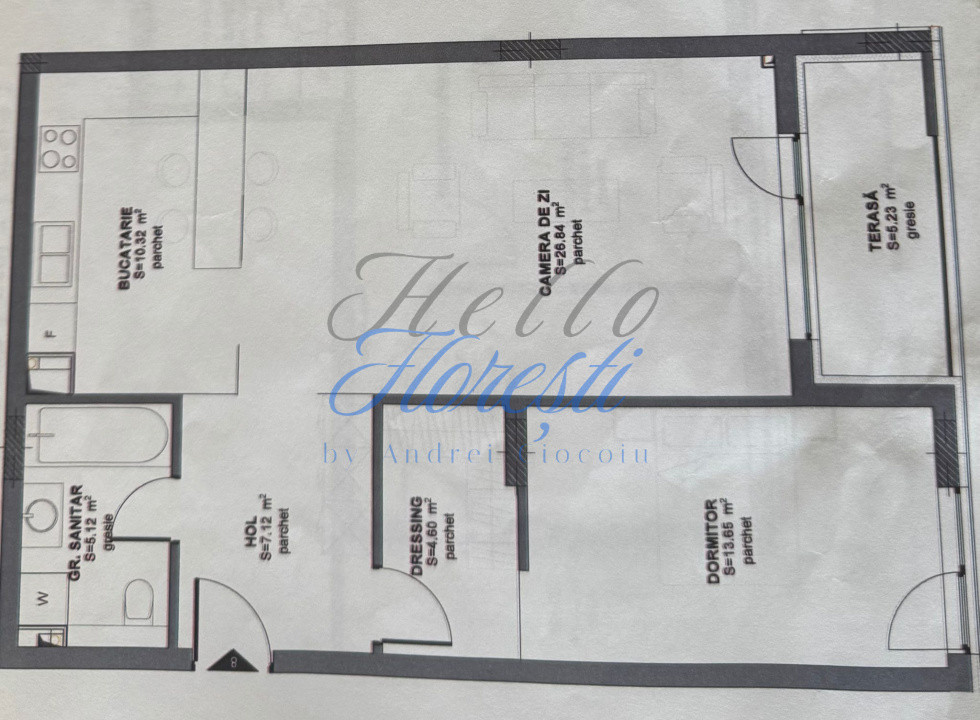 Apartament 2 camere Floresti