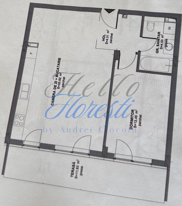 Apartament 2 camere Floresti
