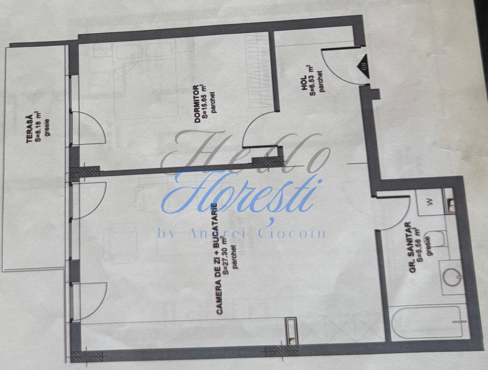 Apartament 2 camere Floresti