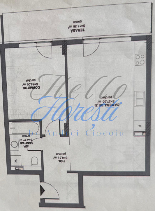 Apartament 2 camere Floresti