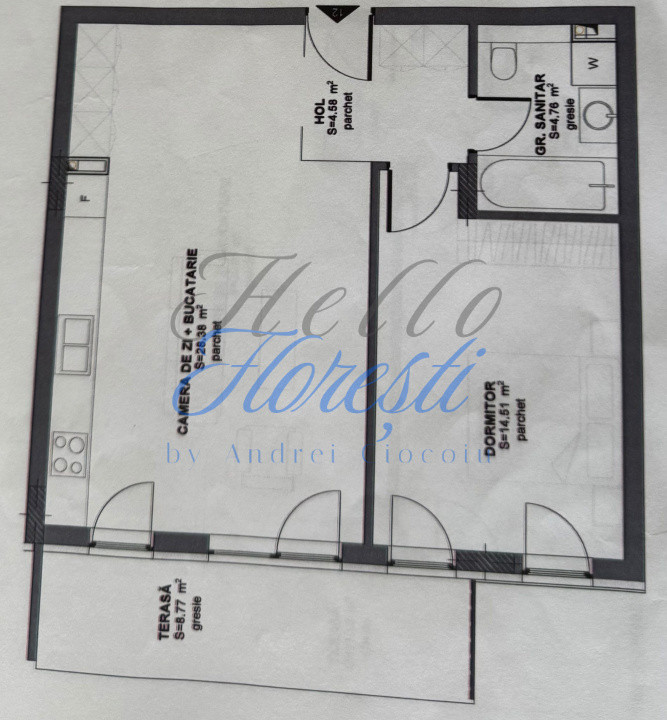 Apartament 2 camere Floresti