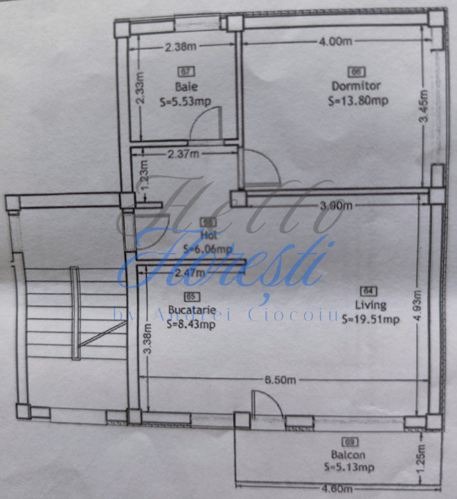 Apartament 2 camere Floresti