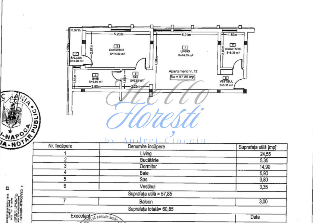 Apartament 2 camere Floresti