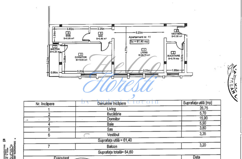 Apartament 2 camere Floresti