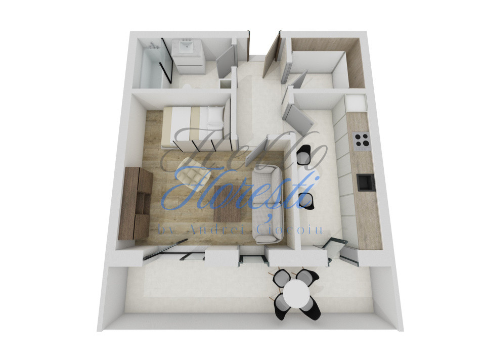 Apartament 2 camere 42mp, 11mp terasa, ansamblu nou zona Terra