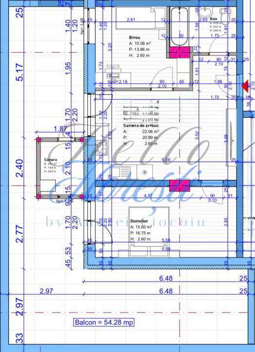 Apartament cu 3 camere, terasa si camara in Floresti zona Terra 