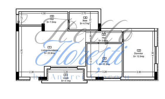 Apartament 3 camere 62mp, 4mp balcon, zona Teilor