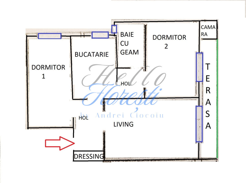 Apartament  3 camere, 65 MP, Zona Gheorghieni, Cluj