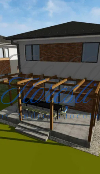 Casa individuala, 5 camere, 3 bai, 120mp SU, la rosu, 660mp teren, Chinteni