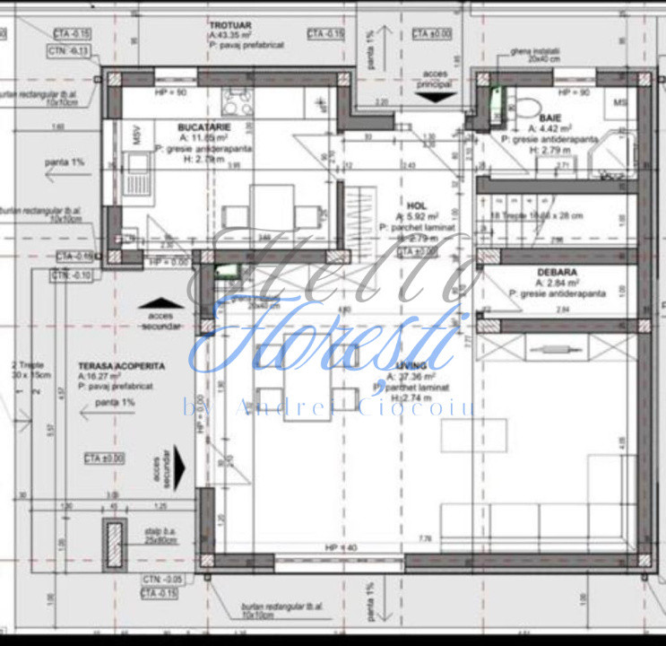 Casa individuala in constructie, 4camere 3 bai, 420mp teren, Luna de Sus