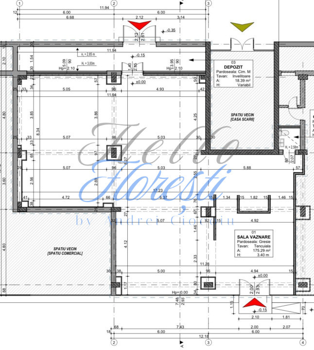 Spațiu comercial de inchiriat,  195.56mp,  în zona Marasti | Cluj