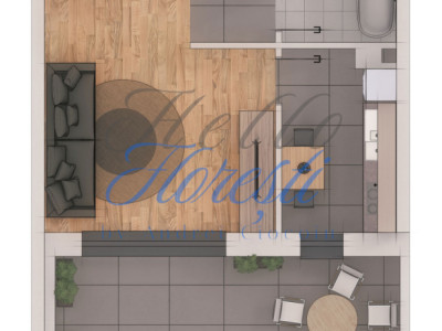 Apartament 1 camera, 34mp 17mp terasa, ansamblu NZEB, zona Terra