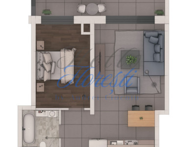 Apartament 2 camere 48,41mp, ansamblu NZEB, zona Terra