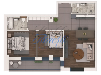 Apartament 3 camere 70,59mp ansamblu NZEB Terra