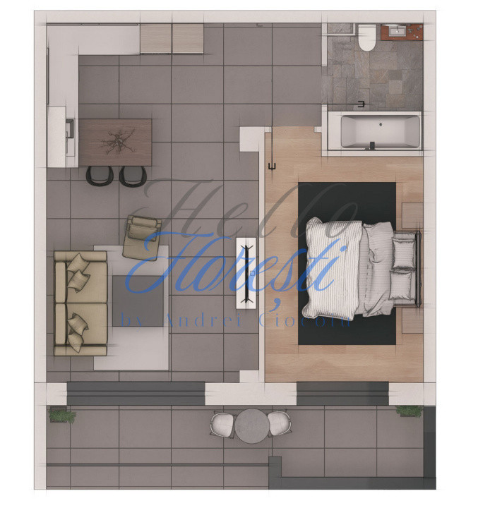 Apartament 2 camere, 50,42mp, ansamblu NZEB, zona Terra
