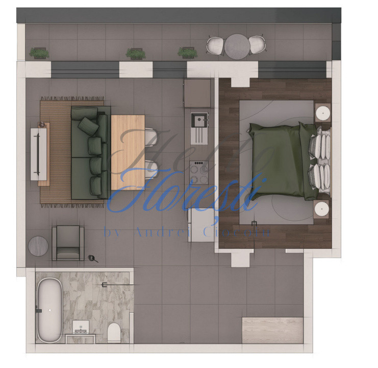 Apartament 2 camere 53,11mp ansamblu NZEB, zona Terra